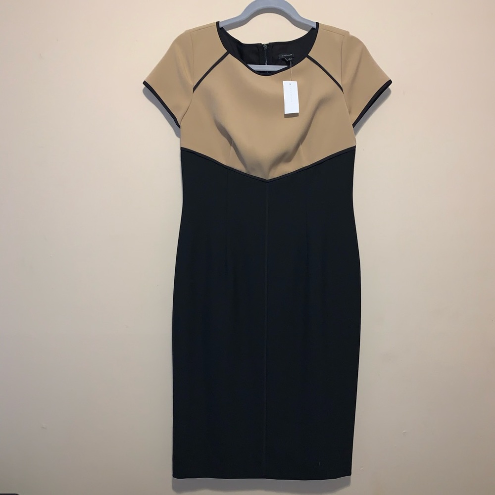 Ann Taylor | Camel Color Block Sheath Dress